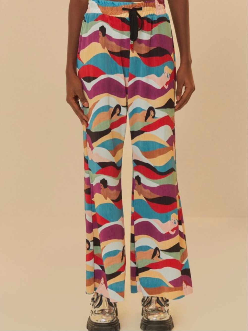 Farm Rio Multi-Color Wide Leg Lounge Pants